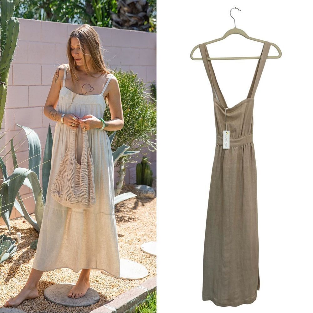 Rachel Pally Beige/Taupe Linen Dress